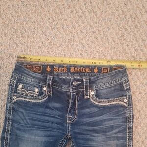 Rock Revival High Rise Dark Blue Jeans